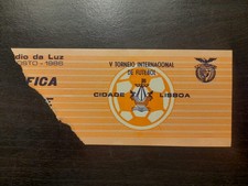 Rare Ticket Benfica v Club Brugge Belgium  1986 Friendly
