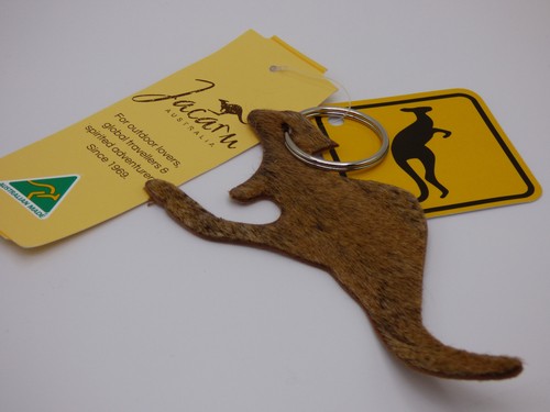 Kangaroo fur key ring - kangaroo,