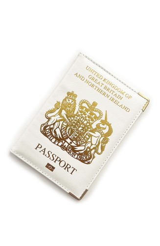 New white passport holder - white,