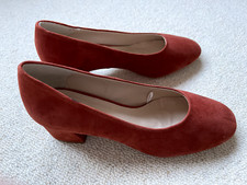 Zara burnt orange block heels suede worn once with box UK 5 EU 38
