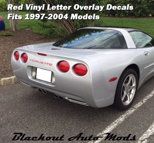 Red vinyl letter decal - decal, set