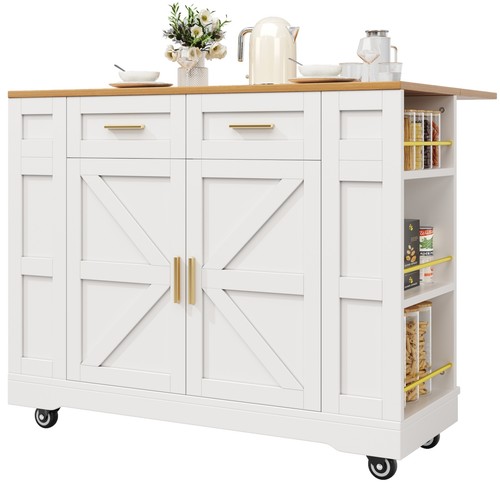 Rolling kitchen island with - island,