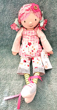 Vintage Marks And Spencer Emily Button Ragdoll Doll Soft Toy Baby Comforter Tag