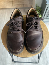 Clarks Active Air Lace Up Leather Wide Fit Casual Shoes Nature 5 Lo - UK 7G