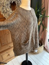 Shepards Linen Clothing Chunky Wool Blend Lagenlook Jumper Ch 60” Size 16-22