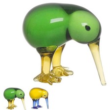Miniature glass kiwi bird - glass,