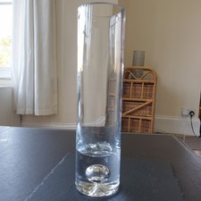 Clear glass flower vase slim - glass,