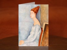 Portrait of Jeanne Hebuterne - A5 Art Print Card - Amedeo Modigliani