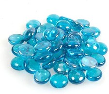 AQUA Blue Glass Pebbles 20mm