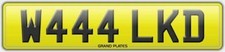Number plate W444 LKD