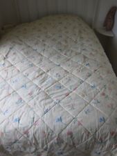 DORMA COTTON/POLYESTER BEDSPREAD QUILTED REVERSIBLE FLORAL SUPER KINGSIZE