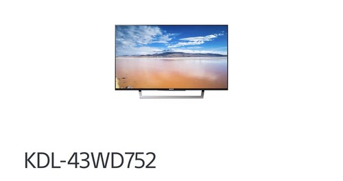 Sony model kdl 43wd752 - tv, kdl-43wd752