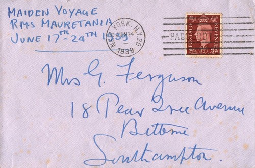 1939 rms mauretania - rms, maiden