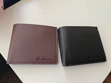 Ben Sherman Men's Genuine Leather Bifold Wallet (Brown £ Black)