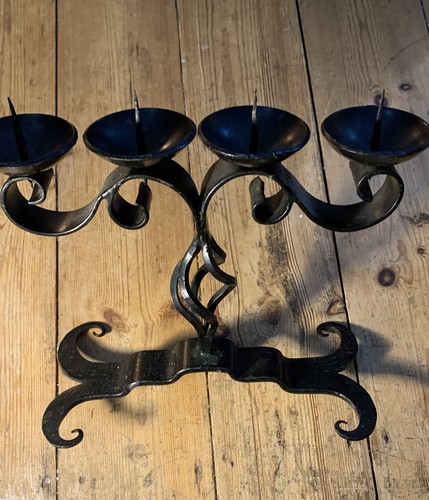 Forged iron candelabra - forged,