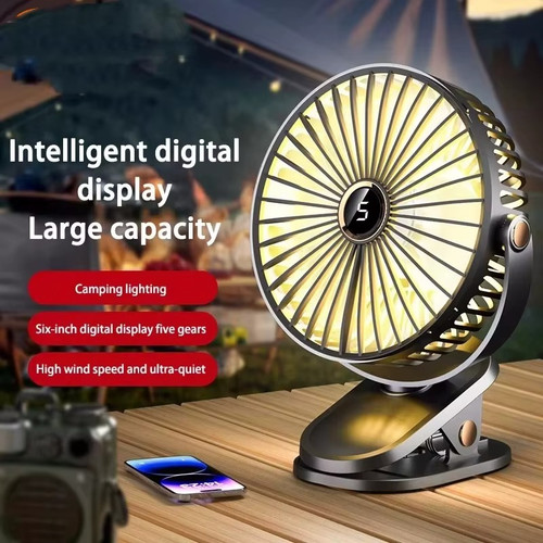 8000mah clip fan speed - clip-on,