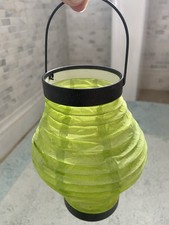 Set 3 Vintage Green Paper Lanterns Small space For Fake Tea-Light