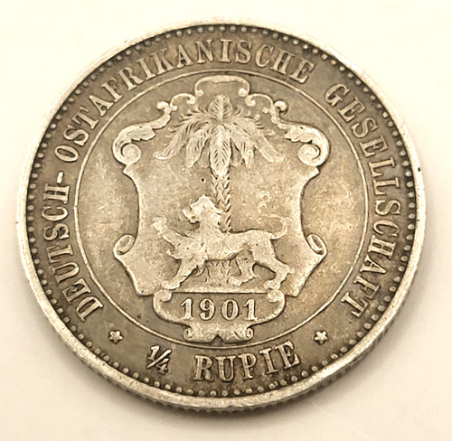 1901 german east africa silver - east,