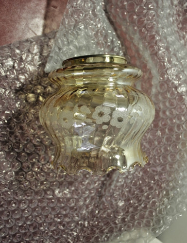 Amber glass light - , shade