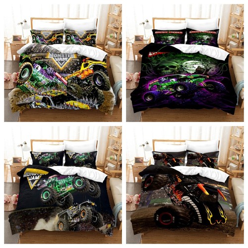 New monster trucks bedding set - bedding,