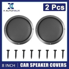 2pcs 8" Gray Car Speaker Cover Steel Mesh Sub Woofer Subwoofer Grill Universal
