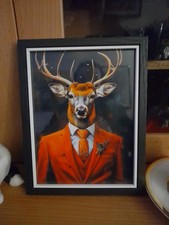 Framed Stag Picture Wearing