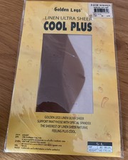 Vintage Golden Legs Linen Ultra Sheer Cool Plus Natural Pantyhose With Spandex