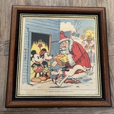Framed Picture 55 A Present For Mickey And Minnie Mouse Picture C1930 Print