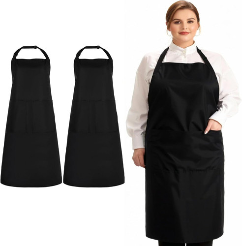 White black chef - aprons,, large