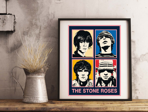 The stone roses - roses, print