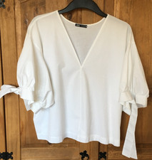 Zara White Top/Blouse size M