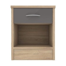 High Gloss Oak Grey Bedroom