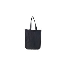 5 x 100% Cotton Darbar 8.5oz Black colored cotton shopping bag with long handle