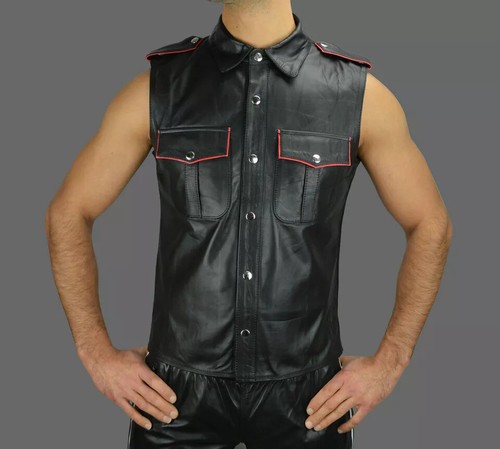 Mens black real sheepskin - black,