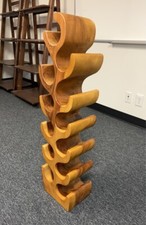 Hand-Carved Suar Wood Tree Shaped Wine Rack Bottle Holder Brown for 6/8/12