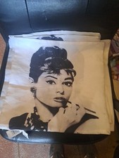Audrey Hepburn Icon 17"x17" cushion cover.100% polyester washable Job Lot X5