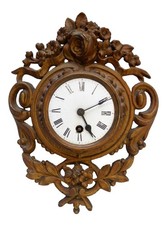 19th Century Gilt Metal, Rococo Style, Wall Clock
