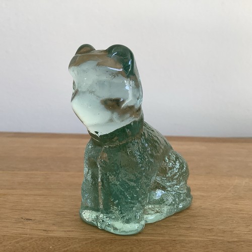 Blue green glass sitting polar - glass,