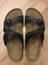 NEW Birkenstock Birki's PolkaDot Leather Strap Sandals Shoes Size 6 EU 39