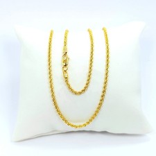 22k gold rope chain necklace - rope,