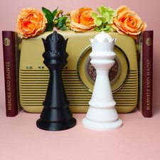 Large Queen Chess Piece Ornaments: Chess Gifts - Bookshelf Decor