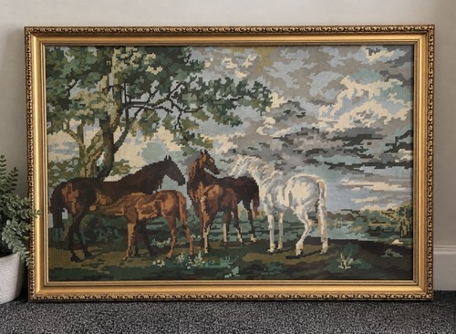 Tapestry picture horse 1960s - picture,