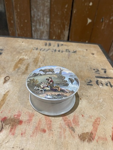 Victorian prattware trinket - prattware,