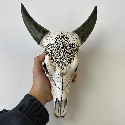 Bull head sculpture - bull, wall