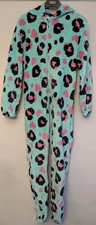 Girls Turquoise Blue Animal Print Fleece All-In-One Next Age 12 Years