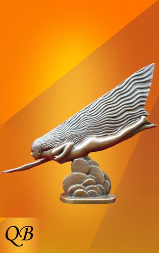 Art deco bronze figurine comet - bronze,