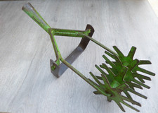 Vintage Wolf cultivator Garden Soil Miller / tiller Hoe Tool - rotary hand tool.