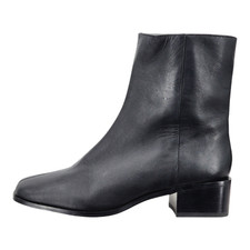 M&S Collection Leather Block Heel Square Toe Ankle Boots RRP £69.00