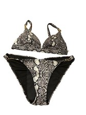Wolf & Whistle Snake Print Bikini 10/12
