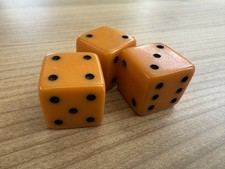 Old Bakelite Dices with  Dark Butterscotch 